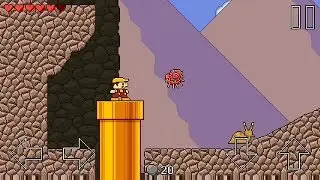 Retro World - walkthrough with secrets - Level 6-1 (Fire World)
