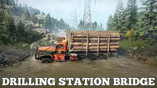 Drilling Station Bridge Task | SnowRunner Season 10 - Fix & Connect