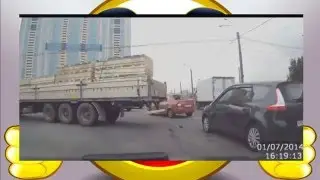 авари грузовиков, зацепил и не заметил