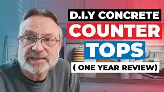 CONCRETE COUNTERTOPS DIY Using RAPID SET MORTAR MIX! (One Year Review!)