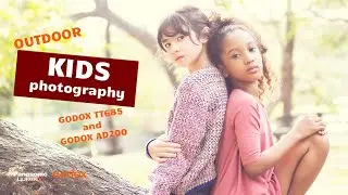 Taking photos of kids outdoor with my Panasonic Lumix G95. Lighting with Godox TT685 and AD200.