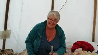 smoken pipe in tee pee