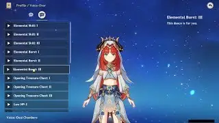 NILOU BATTLE VOICE LINES (ENGLISH)