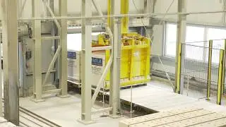 Packing line for sand lime bricks