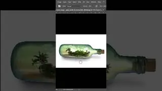 The island inside a bottle photo manipulation 