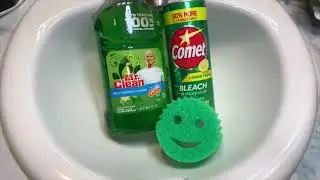 💚🍋 Requested! Gain Mr.Clean & Lemon Comet Paste ASMR Sink Scrubbing! 🍋💚