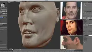 3D Sculpting the Head of Freddie Mercury in Blender 3D