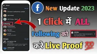 How To Unfollow All Facebook Following in One Click 2023 || Aek Sath Unfollow Karen New Update 2023