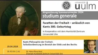 Kants Philosophie der Freiheit. Selbstbestimmung im Bereich der Ethik und des Rechts
