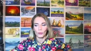 Цветочная живопись \ Рисуем закат гуашью