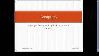 Lecture3: Compilers: Regular expressions, Grammars and Tokens