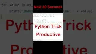 Enumerate Function #PythonTricks #tricks #shortcuts #shorts #Programming