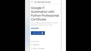 Google IT Automation with Python Professional Certificate