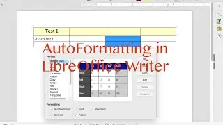 LibreOffice Writer - AutoFormatting tables