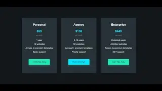 Pricing Plan Cards | HTML & CSS