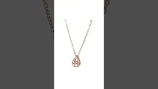PurpleLuck Rose Gold Teardrop Pendant