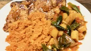 Chuletas de Puerco Azadas Con Verduras #envivo  #cocina  #recetasmexicanas
