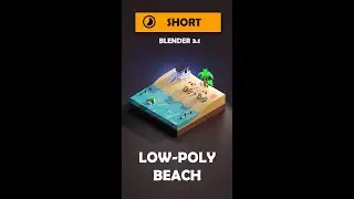 🌴 Blender 3 - Low-poly Beach 