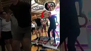 Funny Reaction to Pro arcade players plays the dancing machines