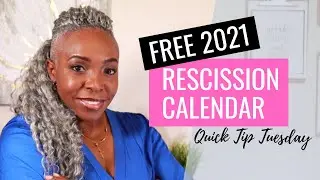 FREE 2021 Rescission Calendar for Signing Agents