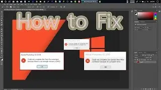 How to fix Adobe PhotoShop cc 2018 Error Problem | Program error, Not enough memory (RAM) | Bangla