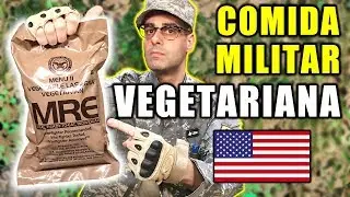 Probando COMIDA DE SUPERVIVENCIA MILITAR VEGETARIANA de Estados Unidos