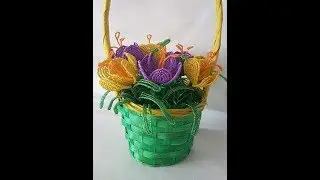 Крокусы из бисера!!! Мастер класс.