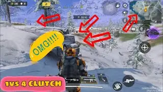 New Insane Fight 1vs 4 clutch || CALL OF DUTY MOBILE BATTLE ROYALE || CODM IOS gameplay