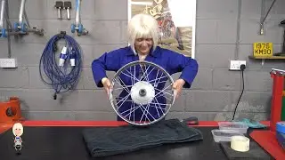 Kawasaki KM90, fitting the new spokes - Part 20