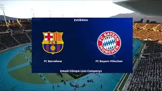 Barcelona vs Bayern | Estadi Olímpic Lluís Companys | 2024-25 UEFA Champions League | PES 2021