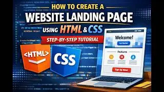 How to Create a Website Landing Page Using HTML & CSS | Step-by-Step Tutorial