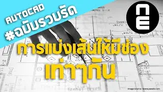 การแบ่งเส้นให้มีช่องเท่ากันใน AutoCad