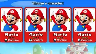 New Super Mario Bros. U Deluxe – 4 Players Walkthrough Co-Op Full Game (All Star Coins)