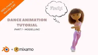 DANCE ANIMATION TUTORIAL in BLENDER (PART1) - Beginner Character Modelling in 14 mins