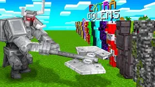 Extra GOLEMS VS Ferrous Wroughtnaut / Minecraft Mob Battle
