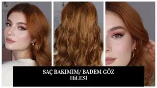 SAÇ BAKIMIM / BADEM GÖZ HİLESİ / MAŞA İLE DALGALI SAÇ  | Erin Şengül