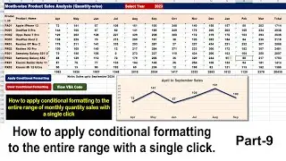 How to apply conditional formatting to the entire range with a single click. Part-9