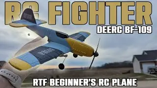 DEERC BF-109 Z61 Gyro RTF Beginner's RC Fighter Plane Review #deerc