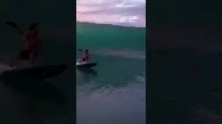Backhand Barrel On A SUP