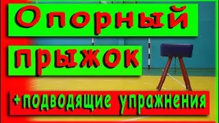 Опорный прыжок через козла/гимнастика/физическая культура/обучение с нуля/5-11 класс/