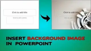 How To Insert Slide Background picture in powerpoint 100% works