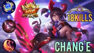 Chang'e Mid Lane Gameplay (MVP) High Damage Build - MLBB #kaigaming #mlbb