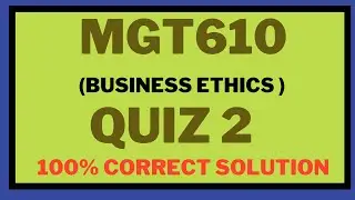 MGT610 quiz 2 2024 || MGT610 quiz 2 spring 2024 || MGT610 quiz  2 solution 2024