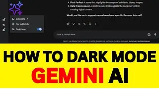 HOW TO USE DARK MODE IN GEMINI AI – Simple & Easy Way to Enable Dark Mode