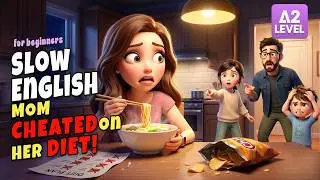 Mom Breaks Her Diet at Midnight | English Listening Story Compilation for Beginners (A1–A2 Level)