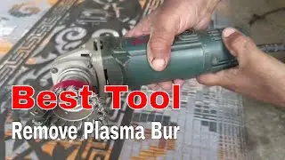 Best tool to remove Bur/Slag from CNC Plasma cut sheets
