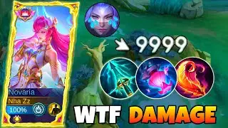 NOVARIA 100% BROKEN DESTROYER BUILD AND EMBLEM!! NOVARIA DAMAGE HACK BUILD 2025!😱 MLBB