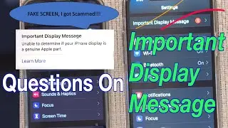 Explaining Important Display Message