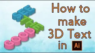 How to make 3d text in illustrator