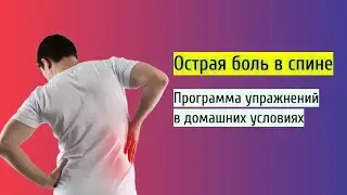 Упражнения при острой боли в спине. Реабилитация для спины. ЛФК для поясницы. От сильной боли.